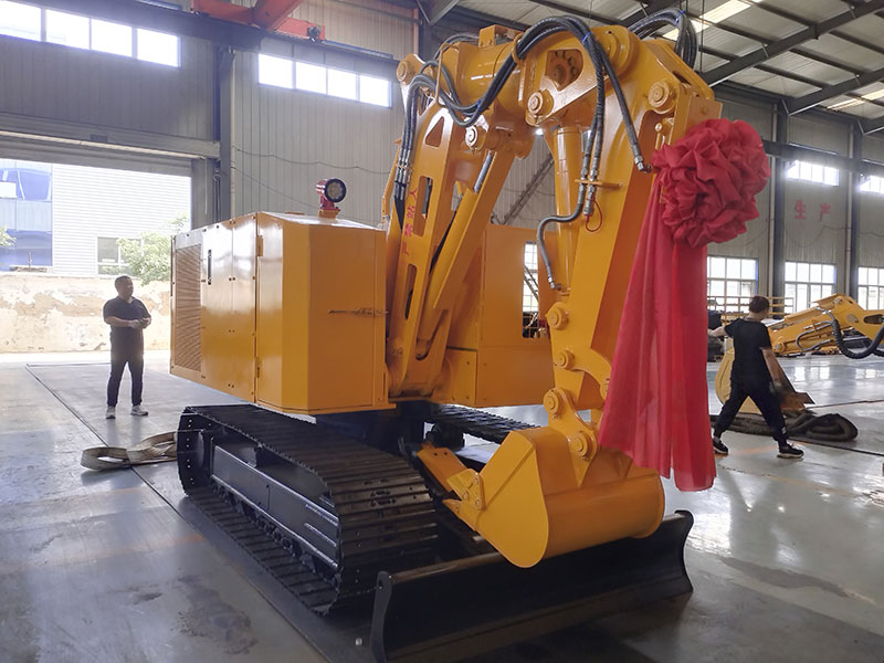 山東東達機電自主研發(fā)生產(chǎn)的液壓挖掘機專(zhuān)車(chē)發(fā)貨